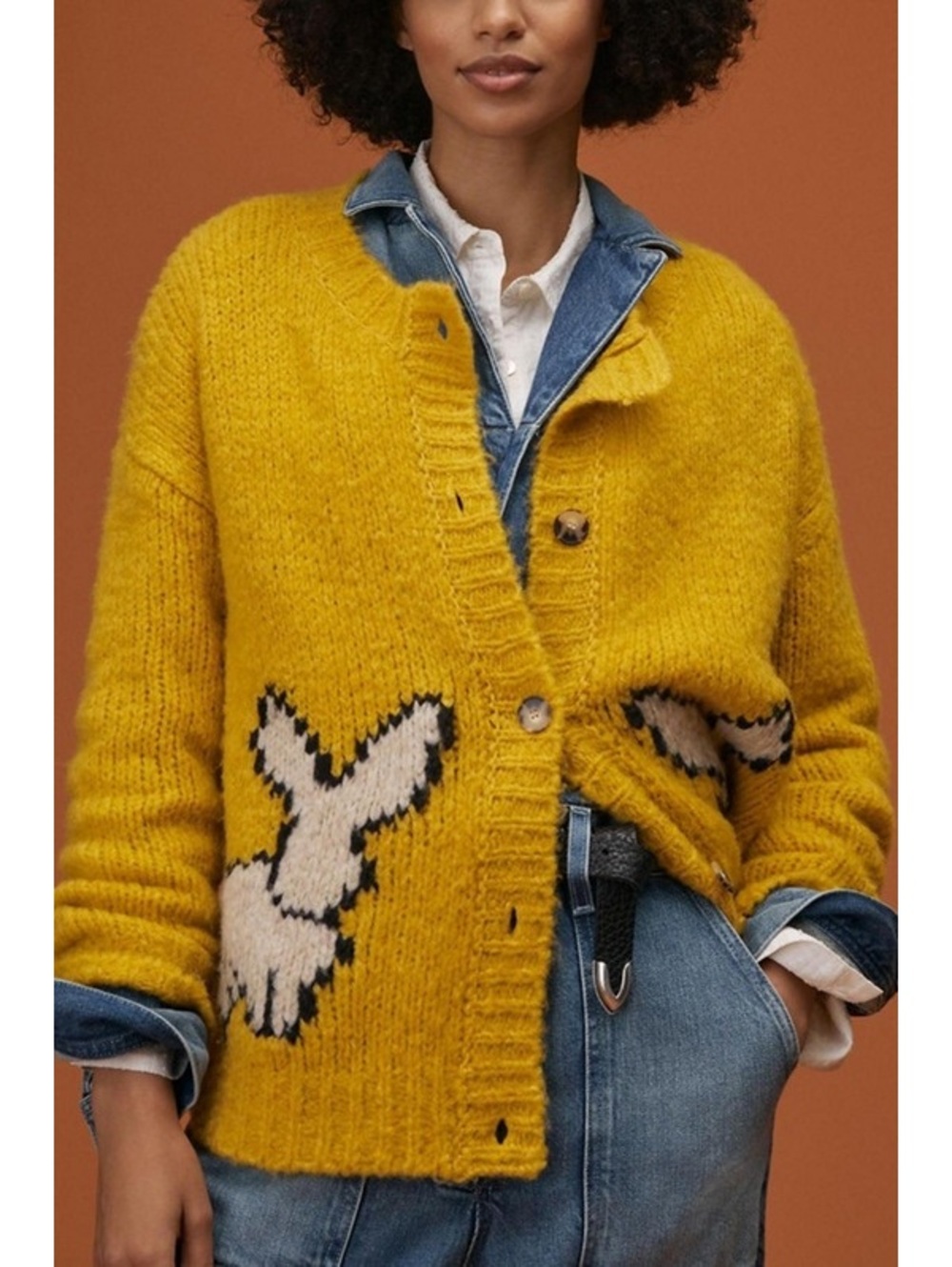 Anthropologie Maeve Bunny Slope Cardigan Medium